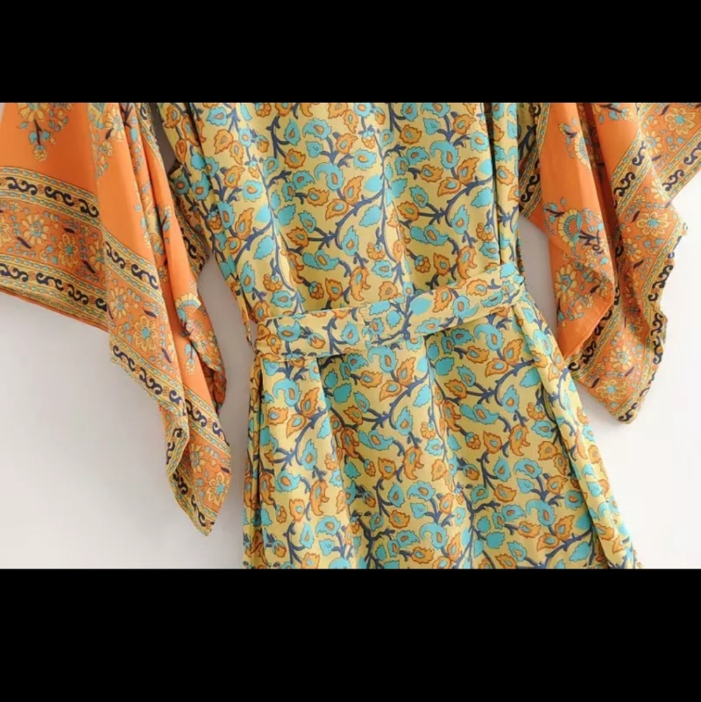 NEW VINTAGE BOHEMIAN ROBE KIMONO - Picture 10 of 15